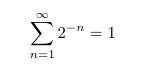 Example of sum expression